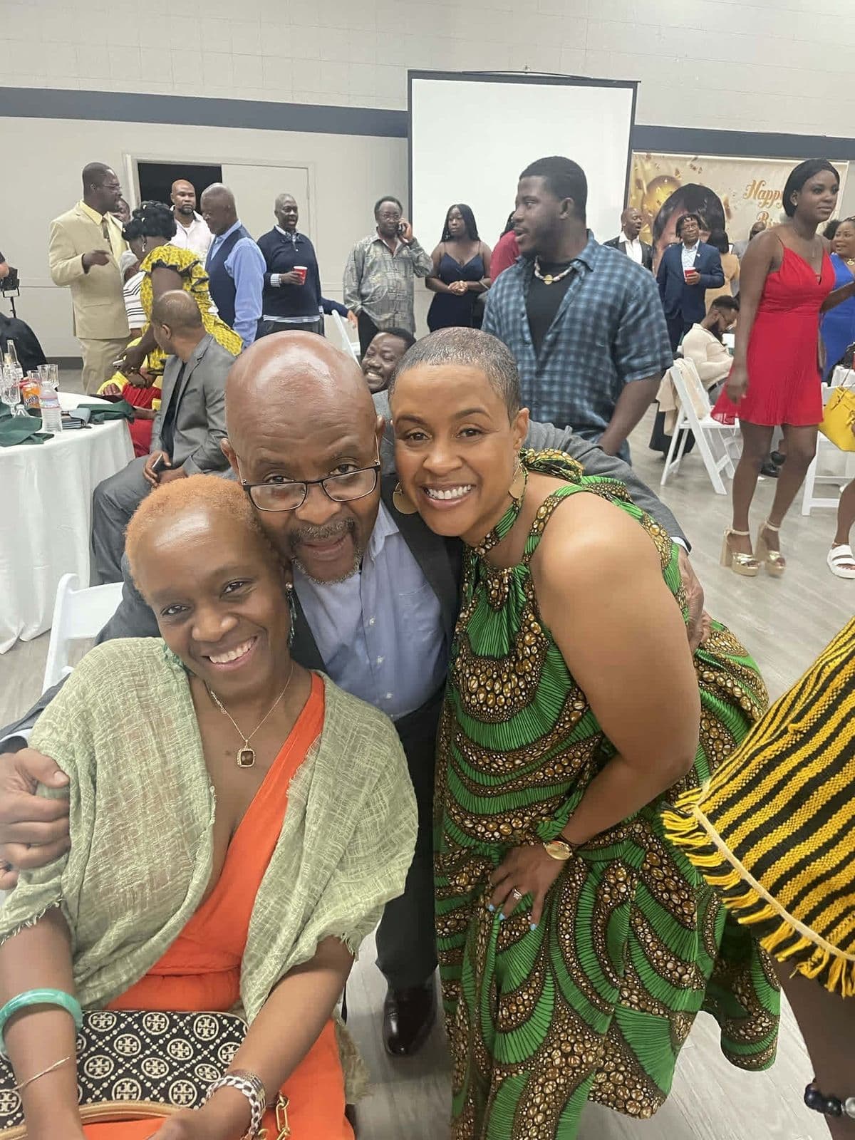 Alex with a group at an African cultural celebration